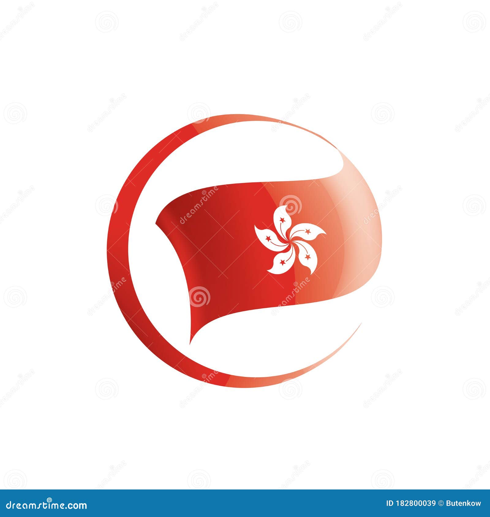 Download Hong Kong Flag, Vector Illustration On A White Background ...