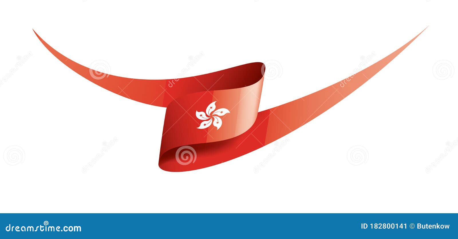 Download Hong Kong Flag, Vector Illustration On A White Background ...