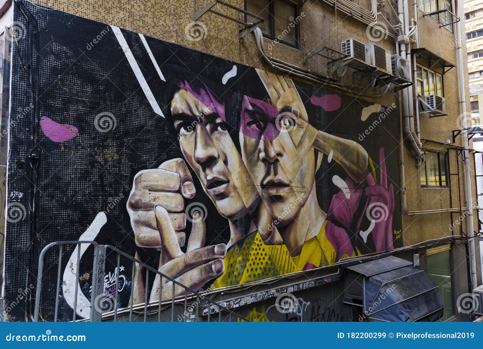 Legendary Bruce Lee Mural Created by South Korean Artist in Tank Lane  Street Located in Sheung Wan, Hong Kong Editorial Stock Image - Image of  city, culture: 182200299