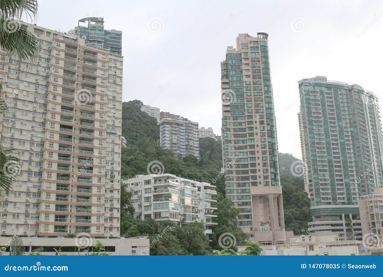 Hong Kong , 1 July 2014 Bowen Road Stock Image Image of cityscape