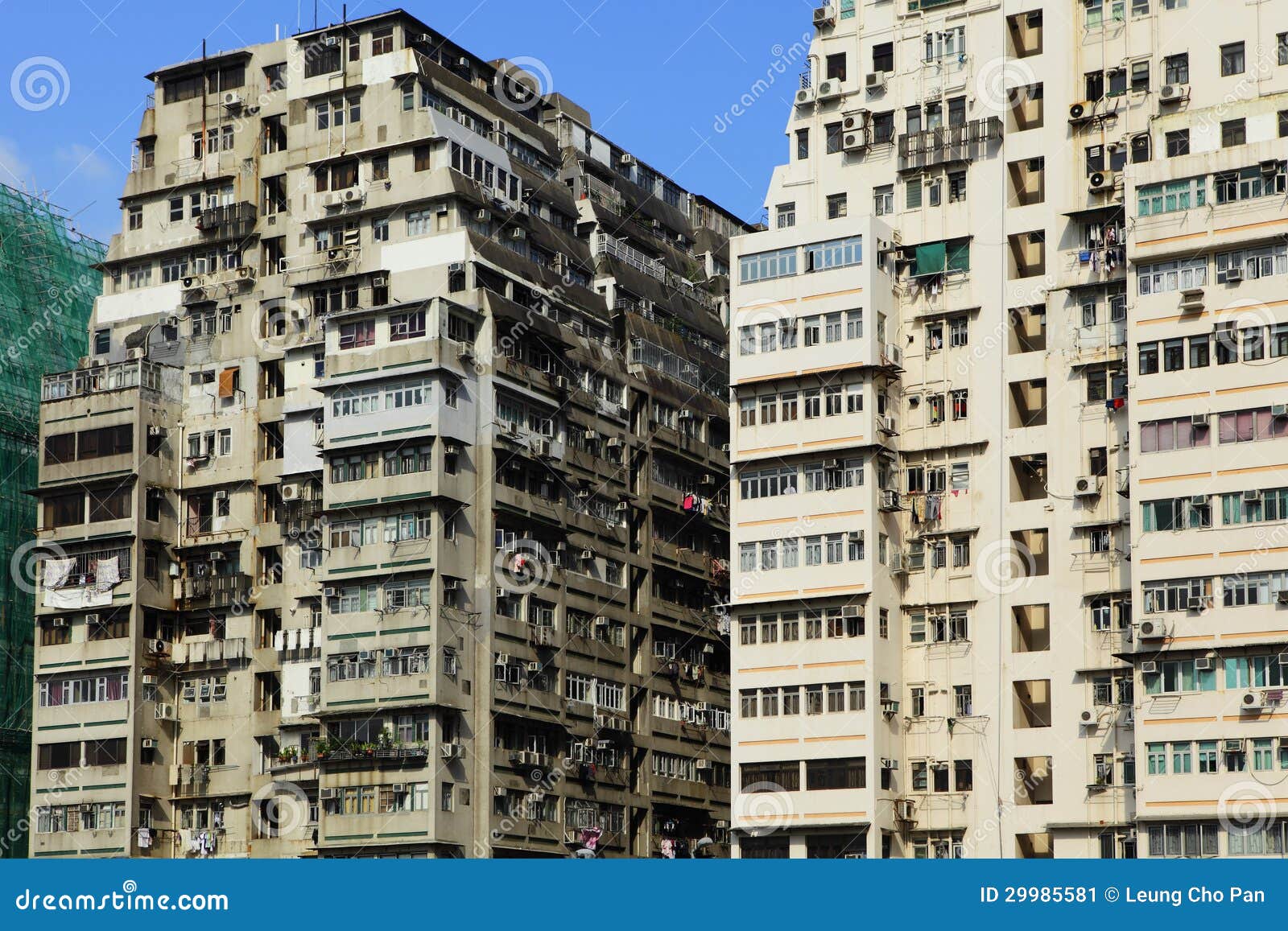 Hong Kong old building stock image. Image of housing - 29985581
