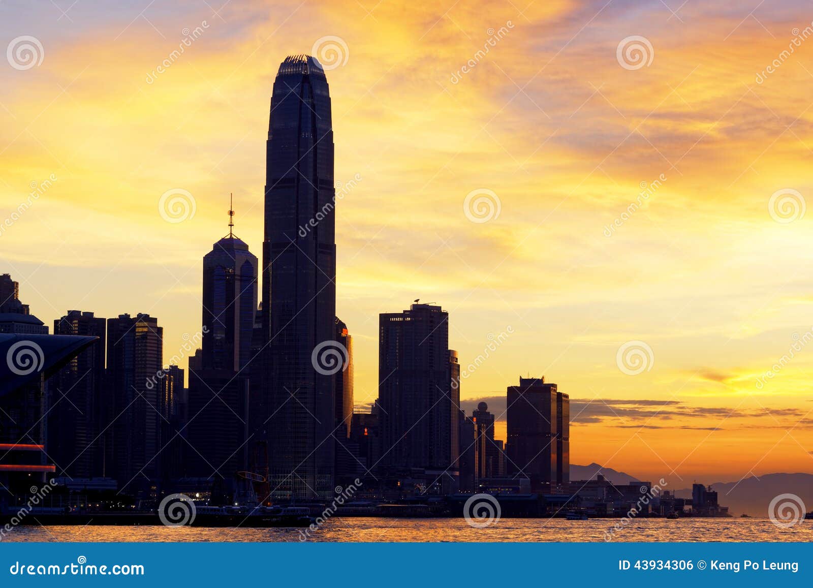 Hong Kong Sunset stock photo. Image of metropolis, sunset 43934306
