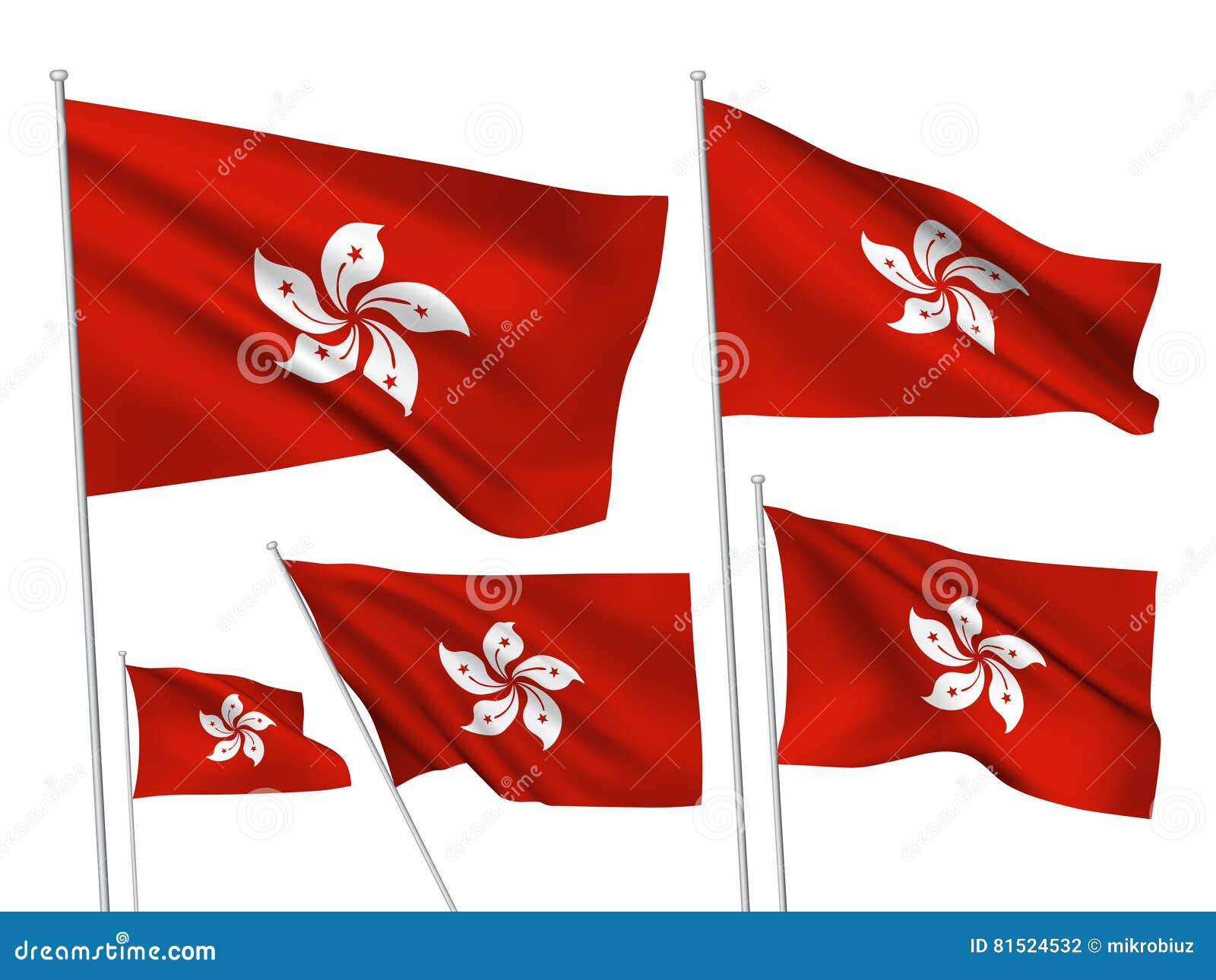 Download Hong Kong vector flags stock vector. Illustration of ...