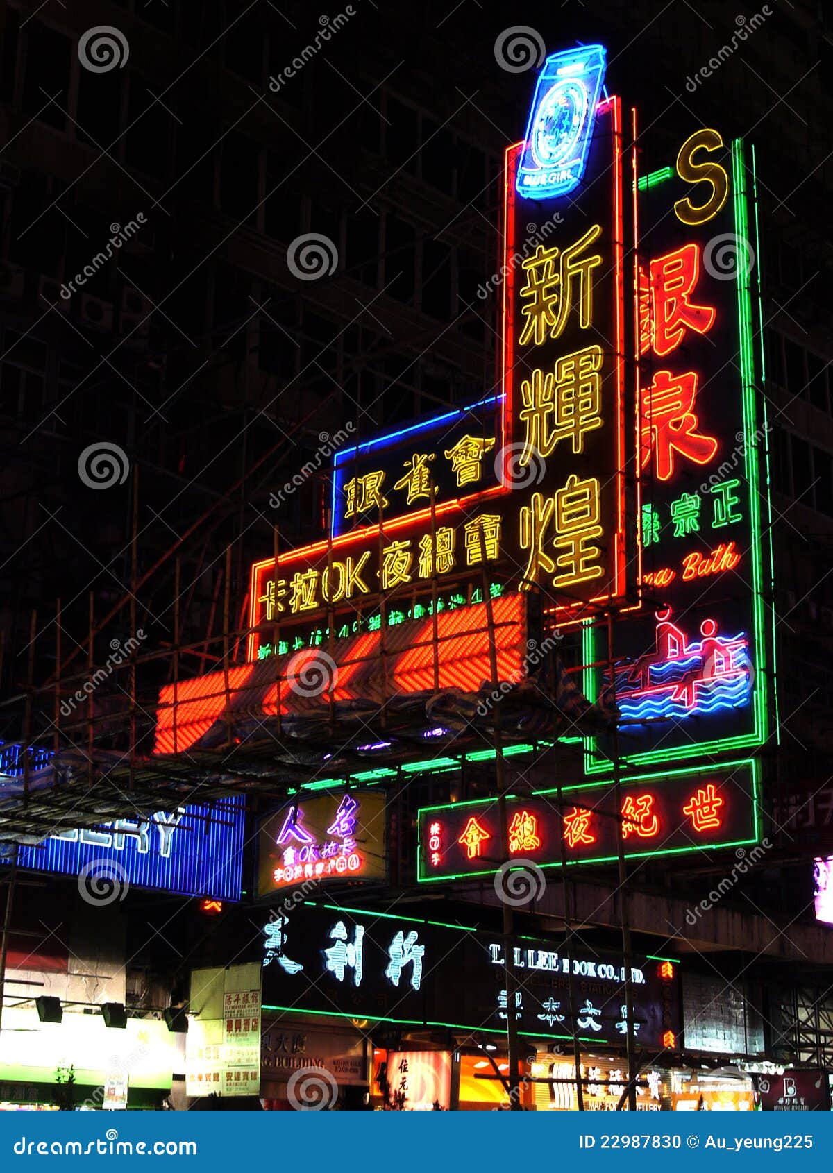 Hong Kong view: Mong Kok editorial image. Image of shop - 22987830