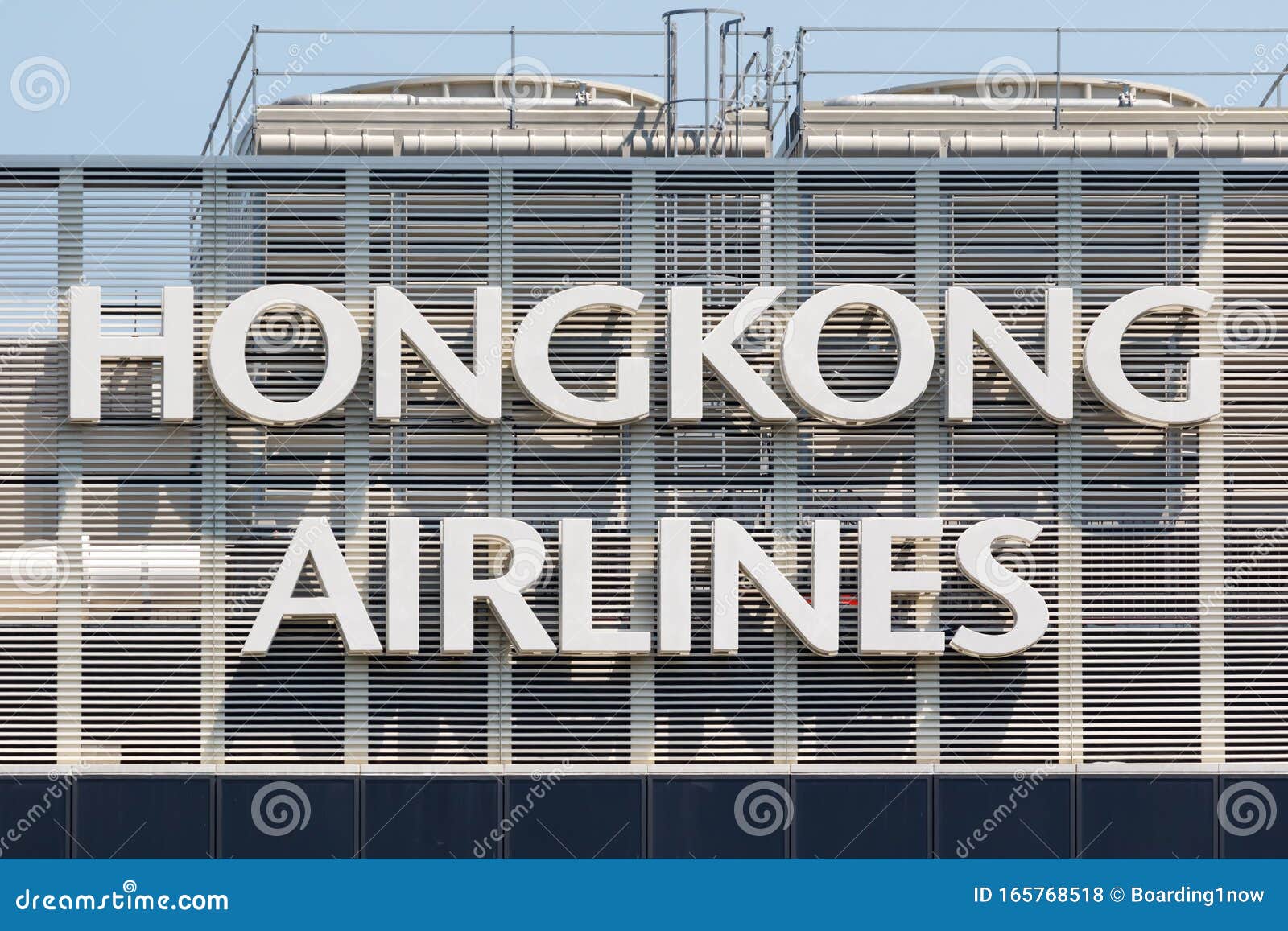 Hongkong Airlines Logo at Hong Kong Airport Editorial Stock Photo