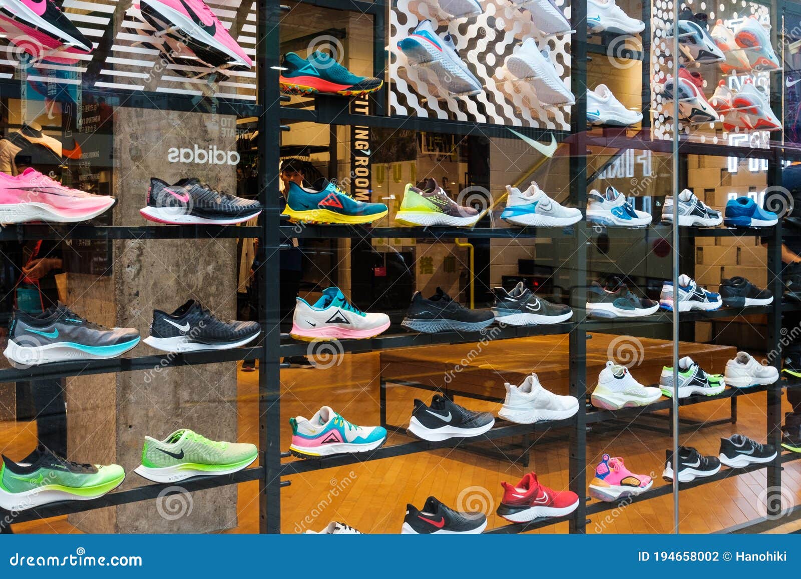 Nike Sneakers in in Shop Window at Sneaker Street in HongKong Editorial ...
