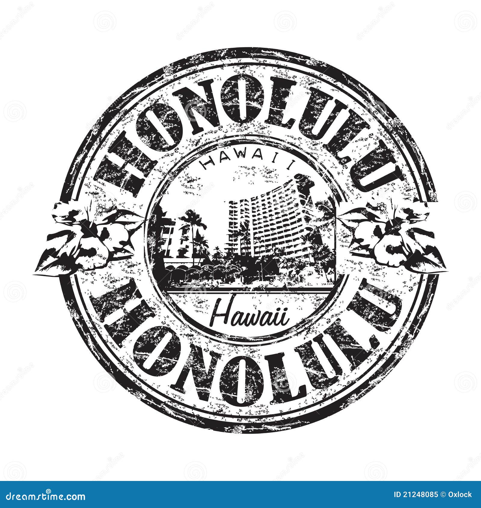 Honolulu Grunge Rubber Stamp Royalty Free Stock Photo Image 21248085