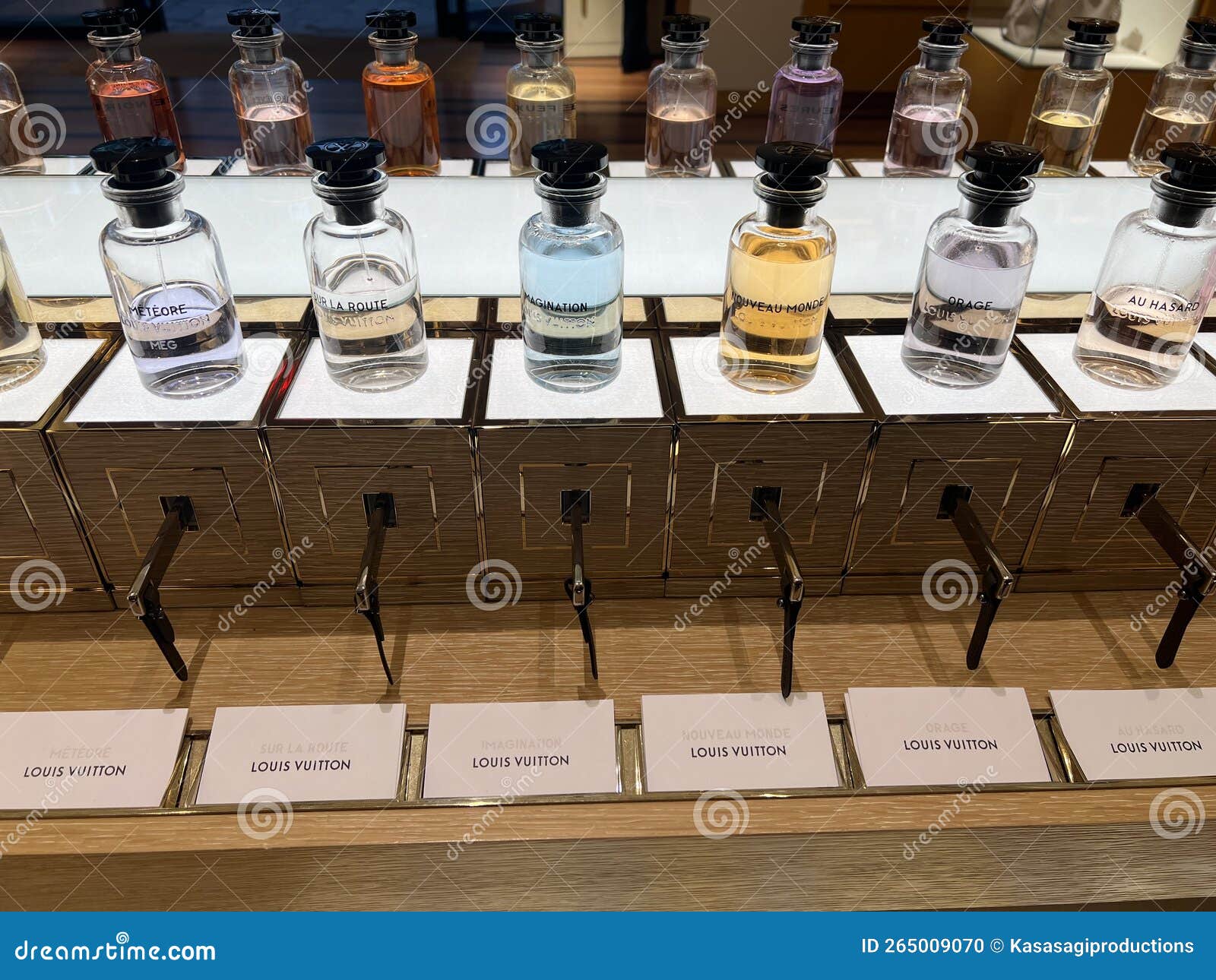 Assorted Louis Vuitton Fragrance Samples at Boutique Store