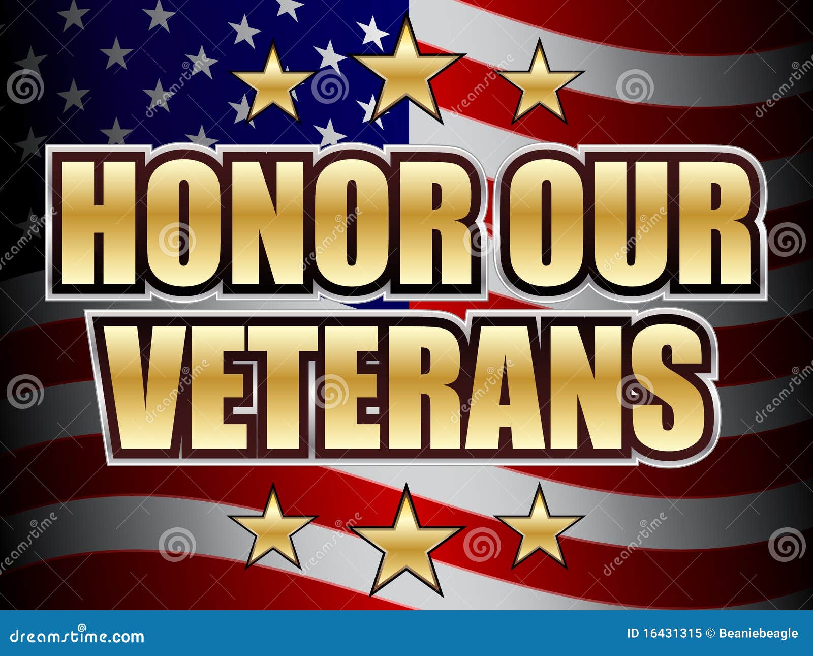 Honor Our Veterans Day stock vector. Illustration of memory - 16431315
