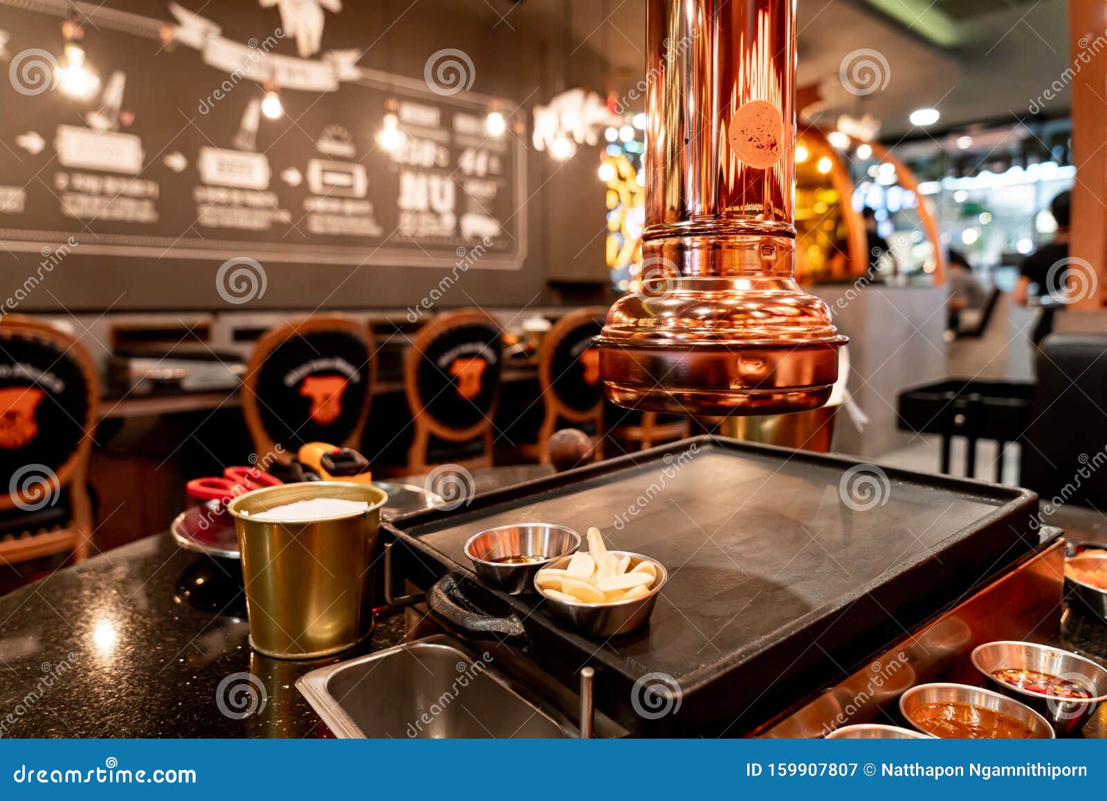 Hood in Korean Grill Restaurant Editorial Photography - Image of beef