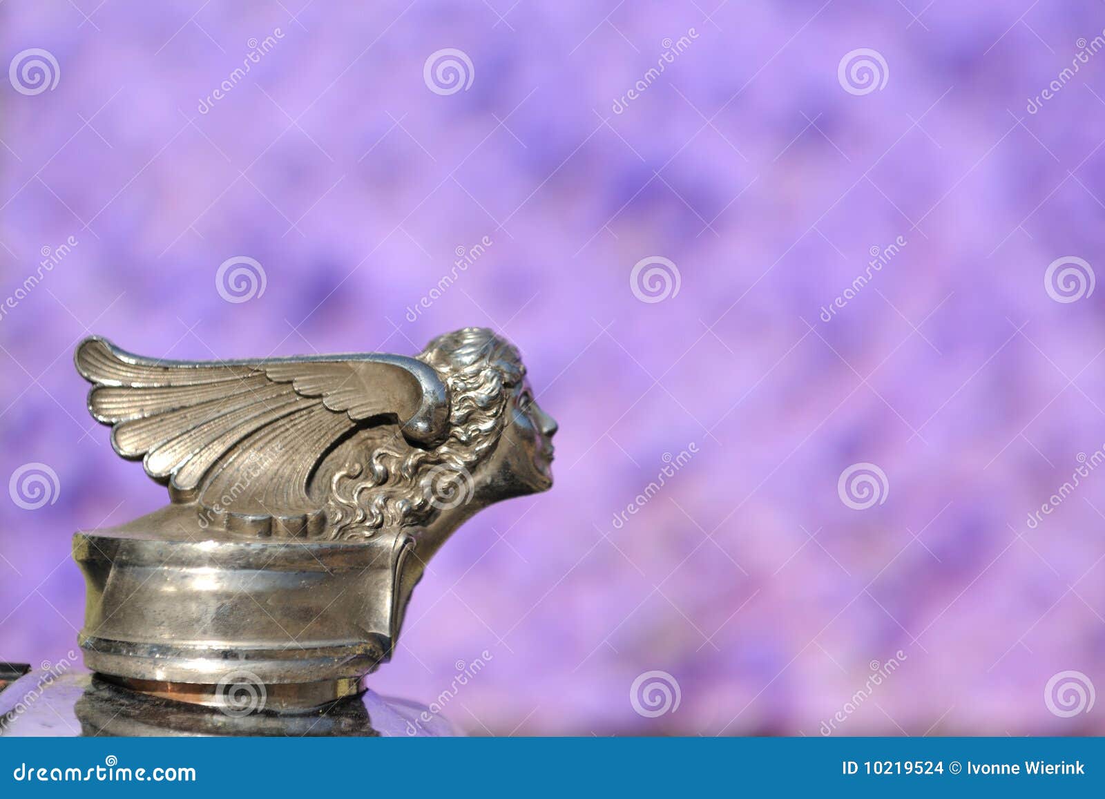 Hood Ornament Old Antique Car Stock Photo - Image of background, silver