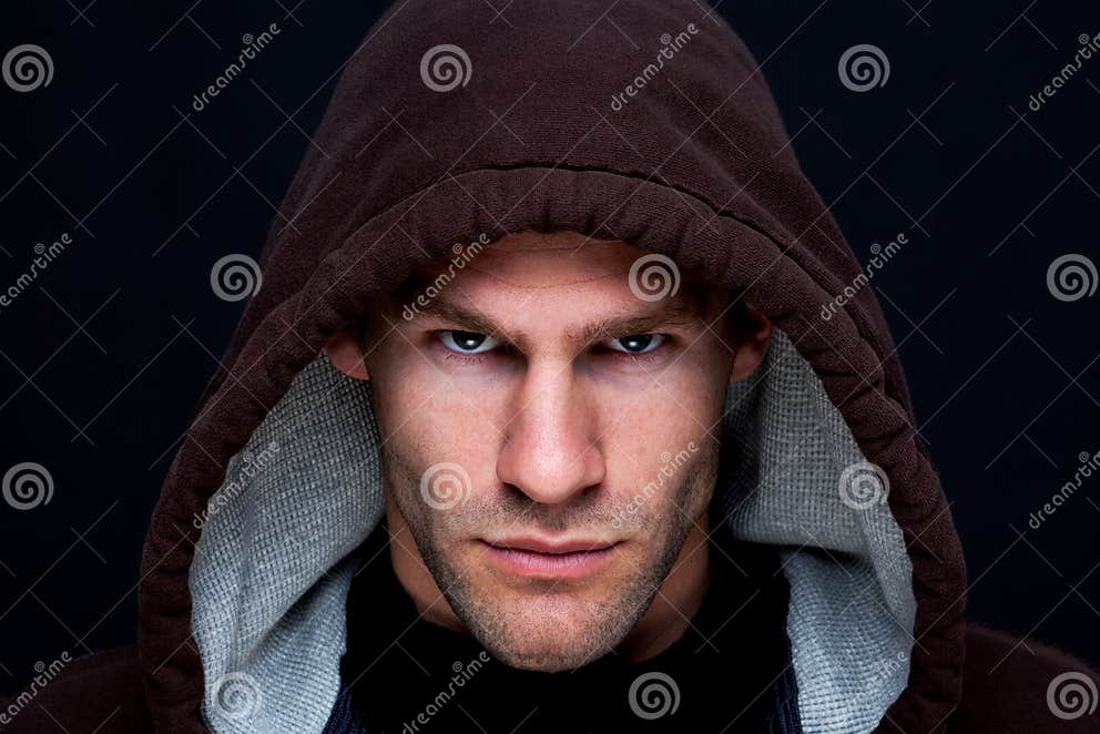 Hooded man stock photo. Image of people, look, fashion 9241498