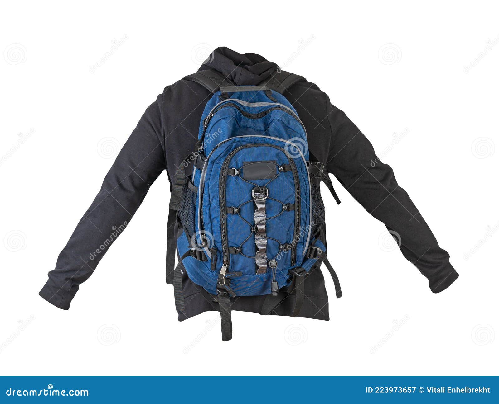 Hoodie and Backpack Insulated on White Background Stock Image Image