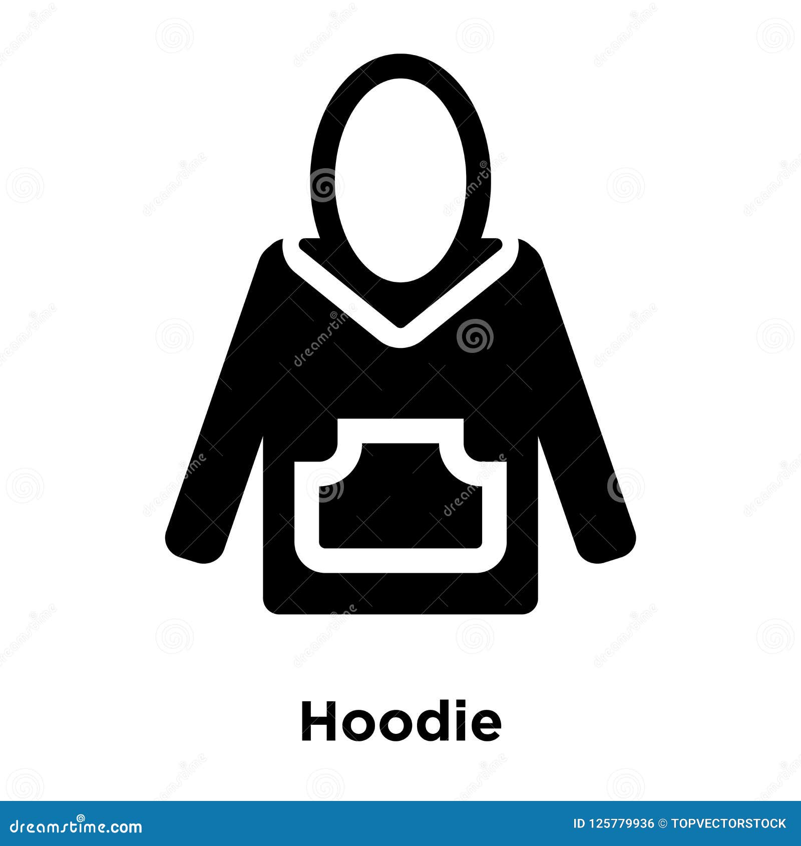 Hoodie Icon Vector Isolated on White Background, Logo Concept of Stock