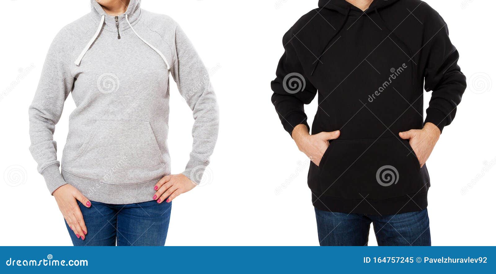 Download Hoodie Mock Up Isolated Over White Background. Hoody Mock ...