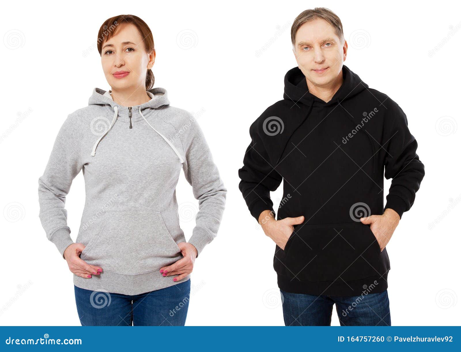 Download Hoodie Mock Up Isolated Over White Background. Hoody Mock Up, Sweatshirt Empty Blank Logo Stock ...