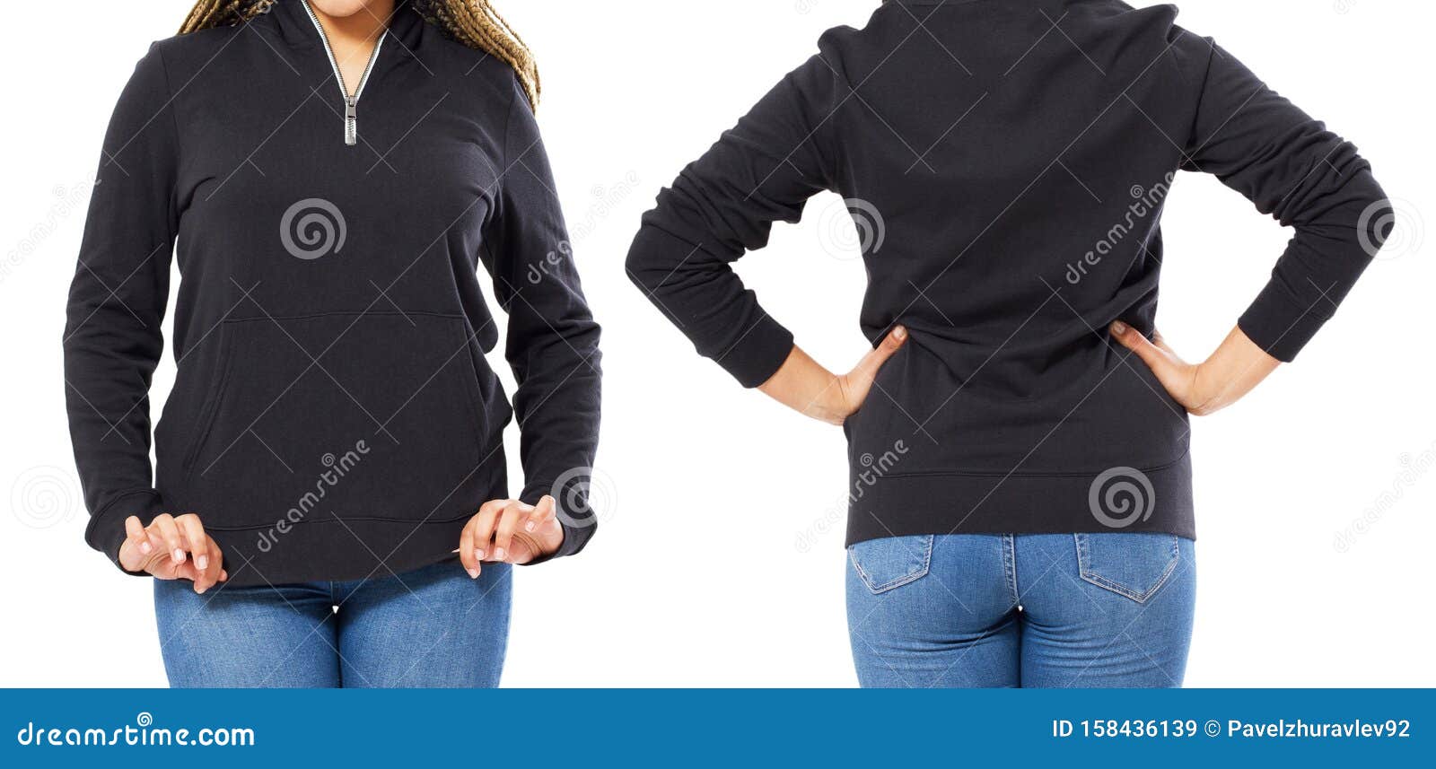 Download Hoodie Mock Up Set Front And Back View - Afro American ...