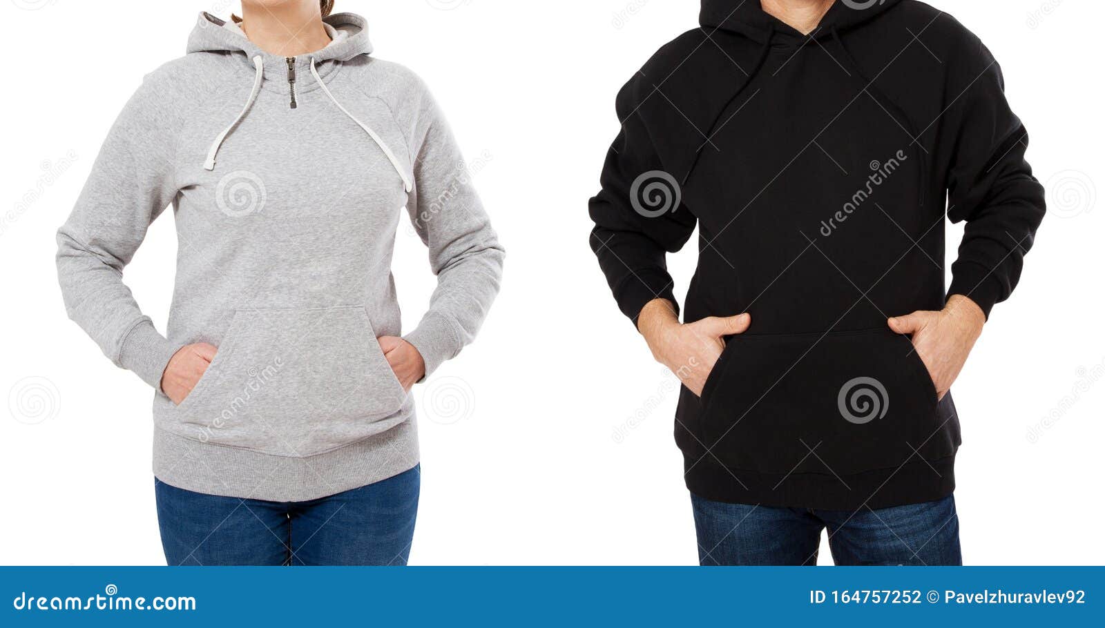 Download Hoodie Set Mock Up Isolated On White Background Stock Photo - Image of collage, copy: 164757252