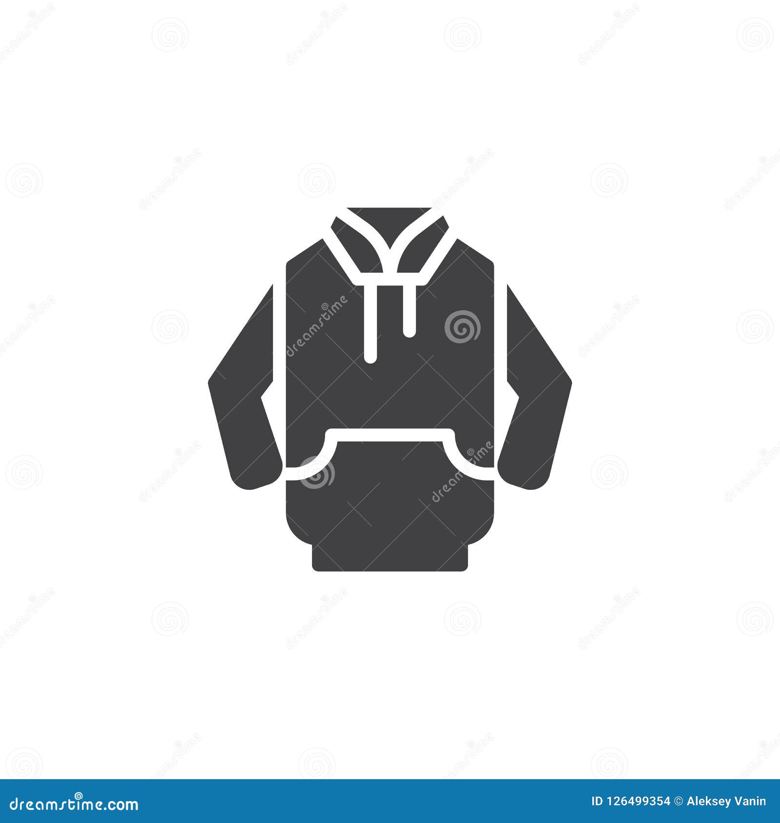 Hoodie vector icon stock vector. Illustration of apparel - 126499354