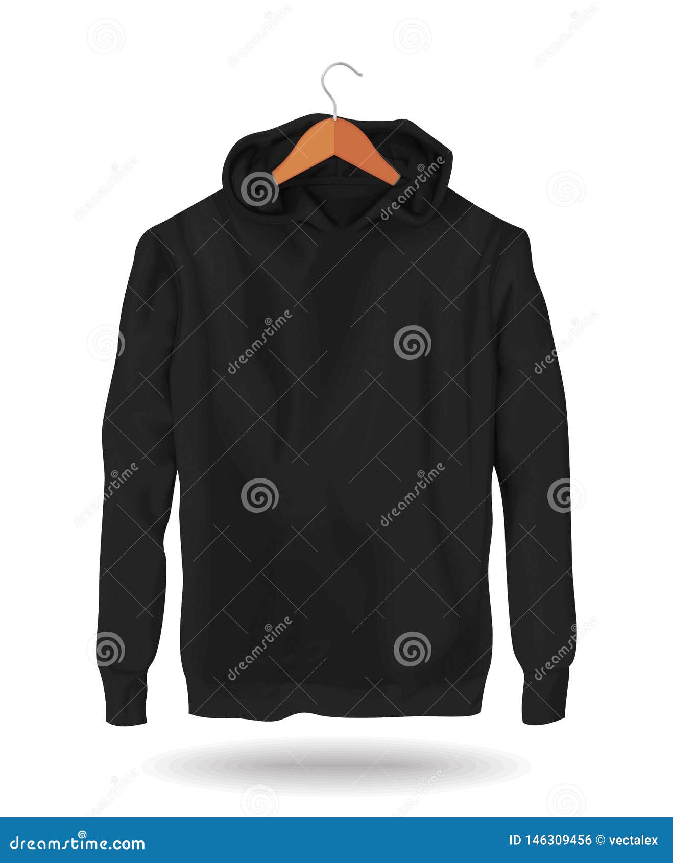 Download Hoodie Vector Mockup Template Realistic Fashion Sleeve ...