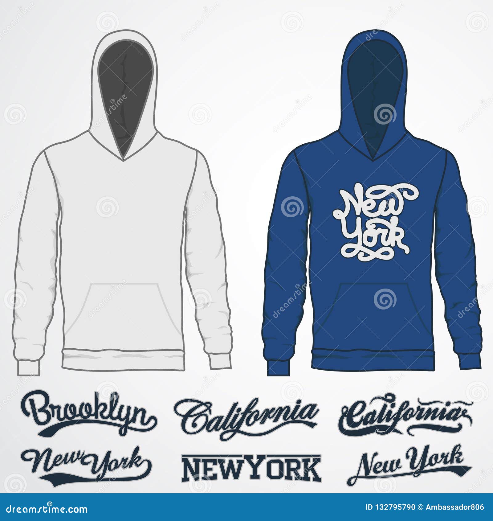 Download Hoody Fashion, Sweatshirt Template. Realistic Outerwear ...