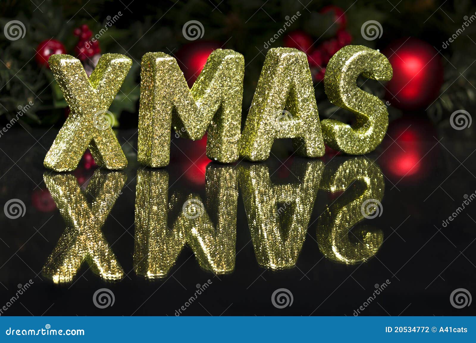 In Hoofdletter Geschreven Kerstmis, Schitter Effect