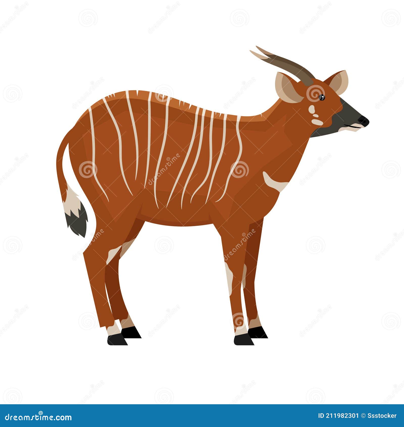 hoofed animal with horns