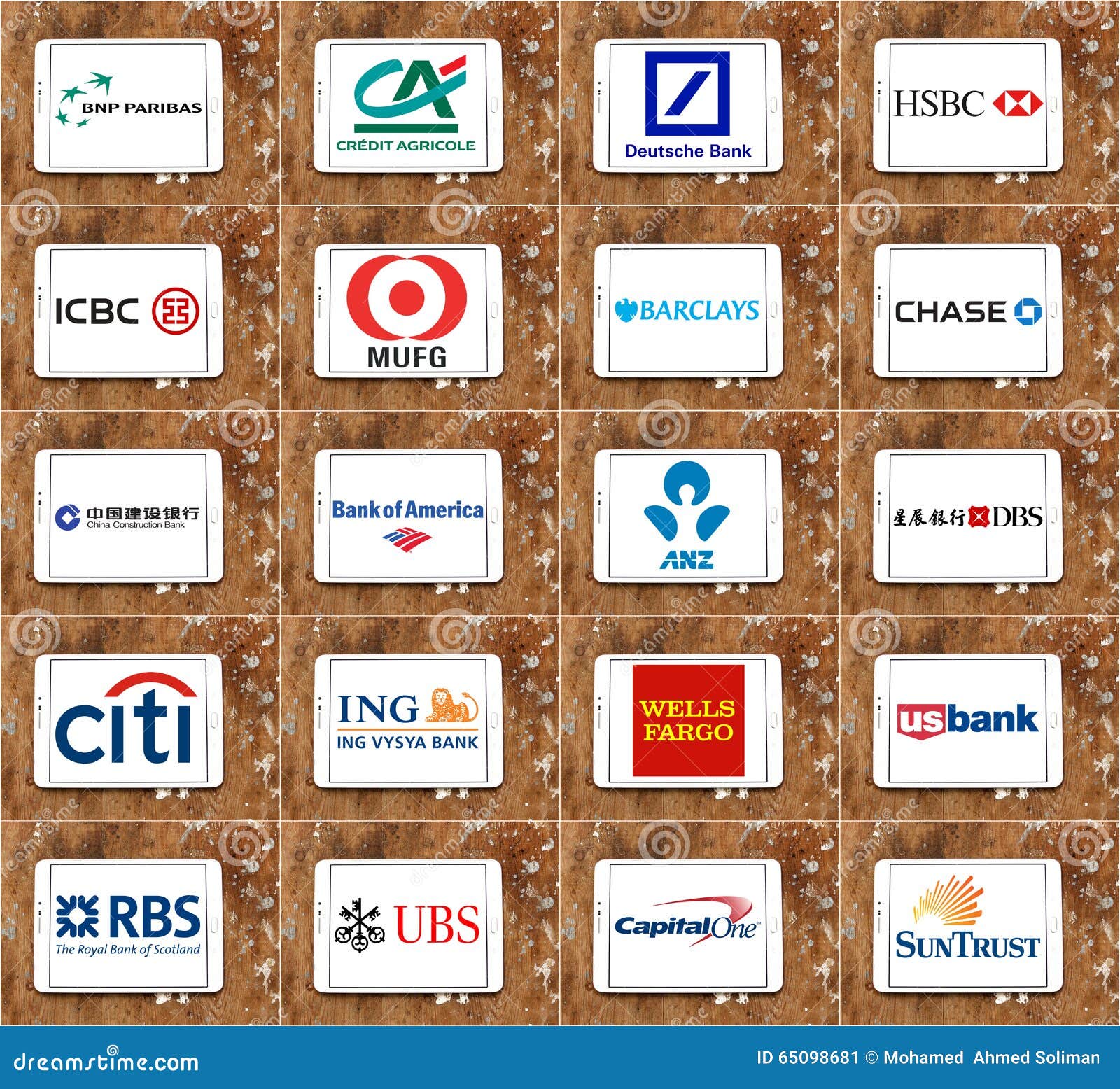 Hoogste Bankenmerken En Emblemen Redactionele - Image of embleem: