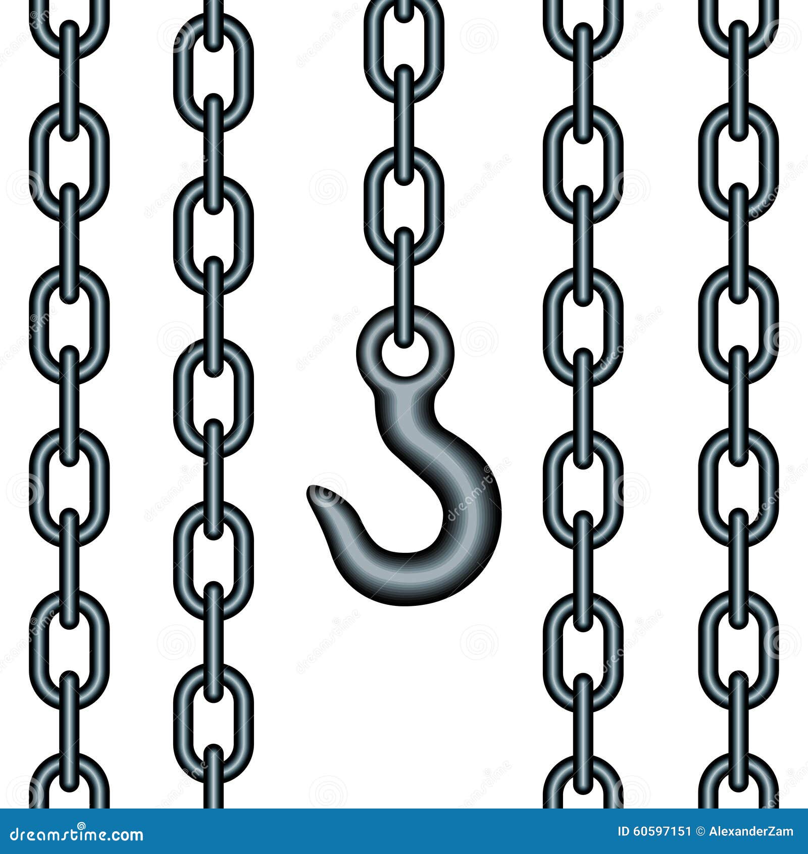 Hook and chains stock illustration. Illustration of equipment - 60597151