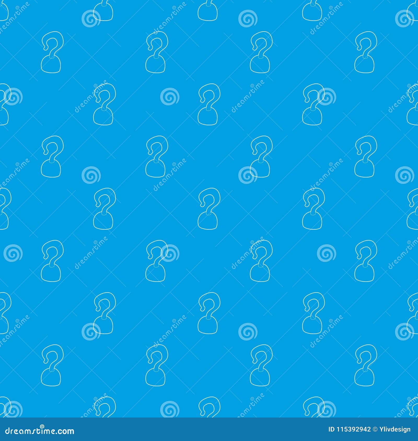 hook pattern  seamless blue