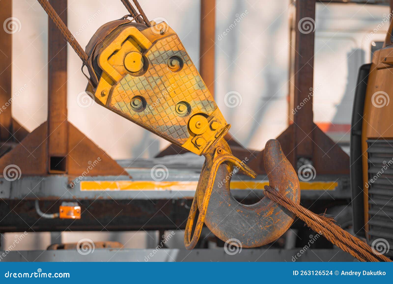 Hook Tool Heavy Hoist Lifting Iron Steel Load Weight Sling Metal