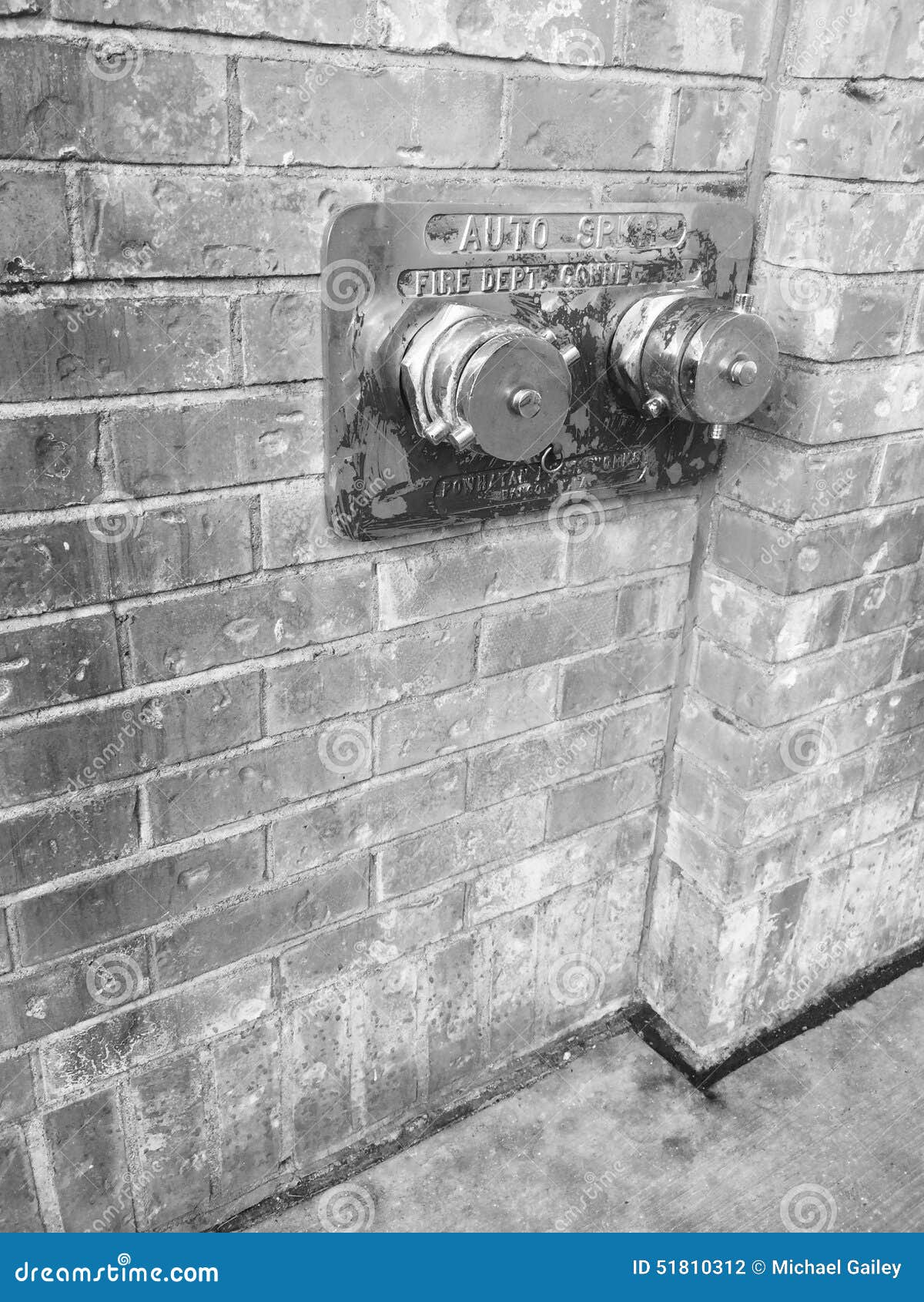 Vintage Hydrant With Water Hoses And Fire RoyaltyFree Stock