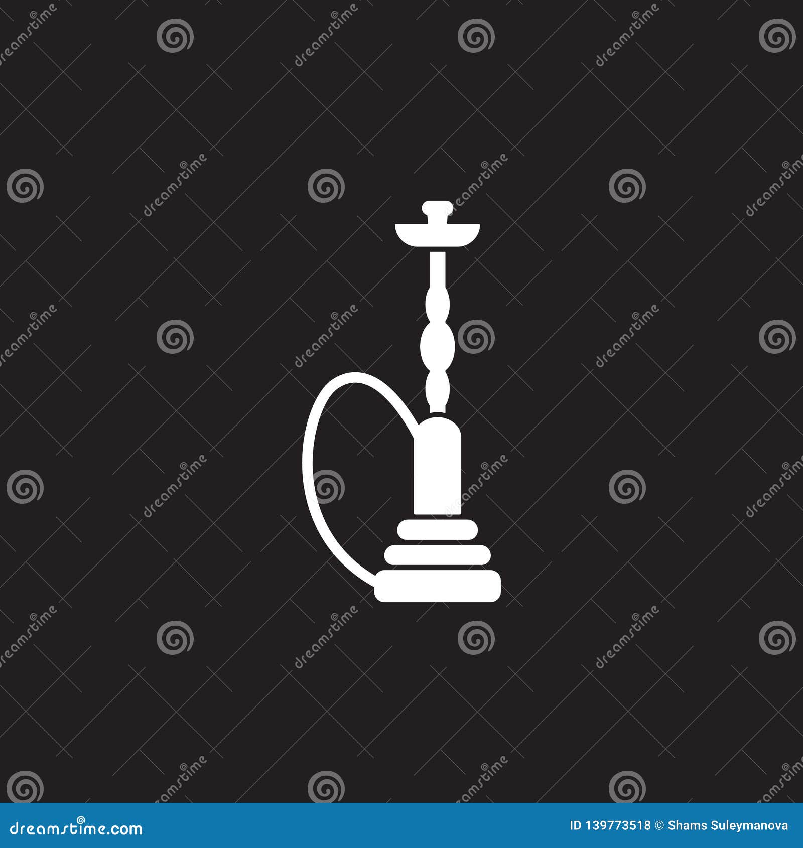 Hookah Icon. Simple Element Illustration. Hookah Symbol Design Template