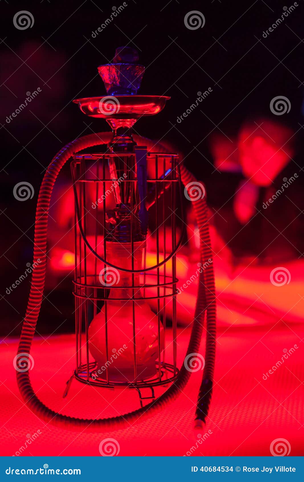 Hookah with Strong Red Lighting Stock Photo Image of hashish, strong