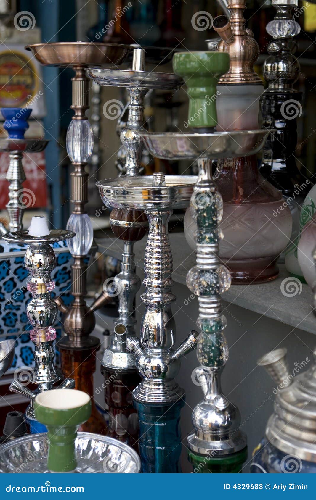 Hookahs stock photo. Image of exoticism, arabic, inhaling 4329688