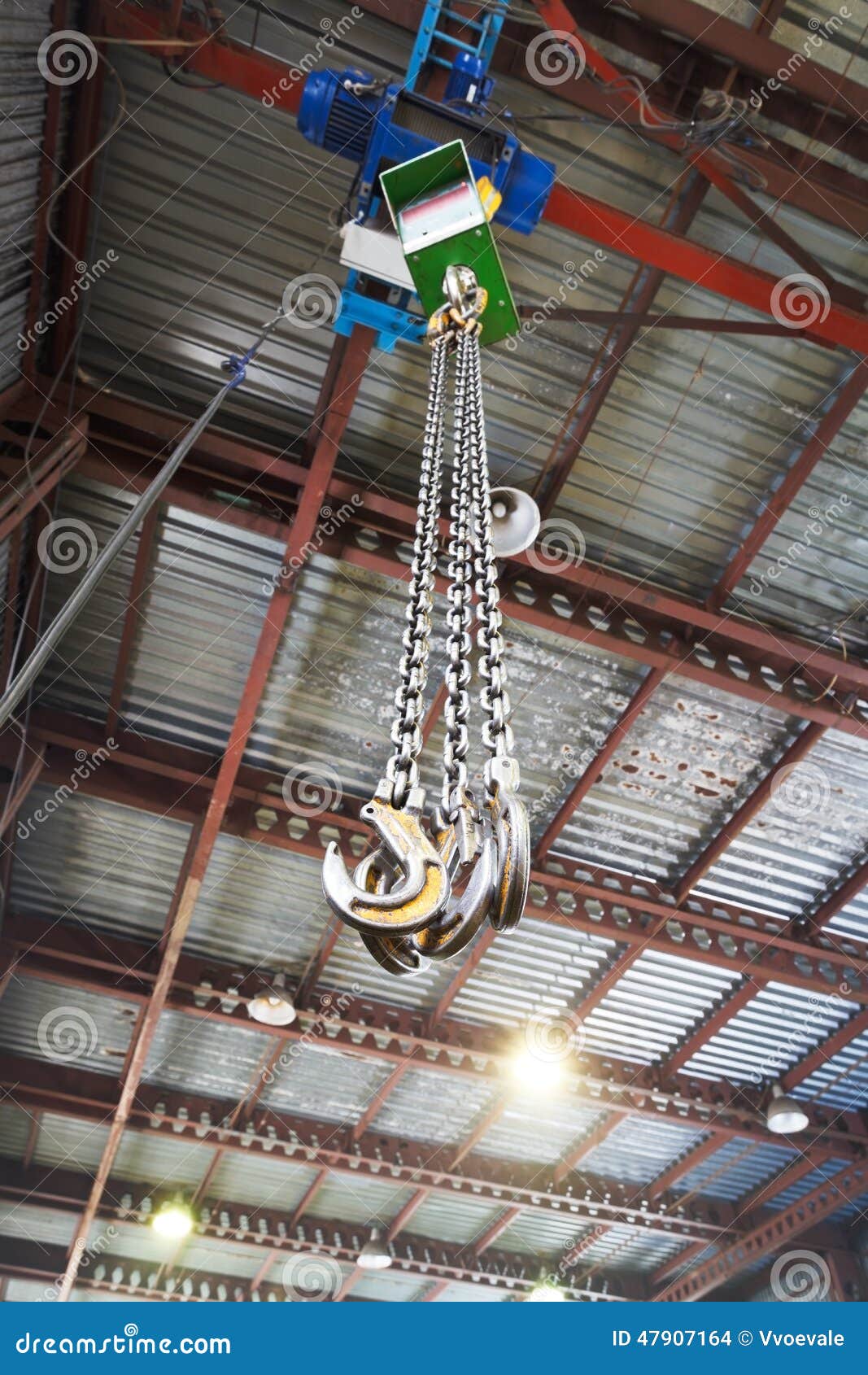 Hooks of Weigher Bridge Crane in Warehouse Stock Photo Image of
