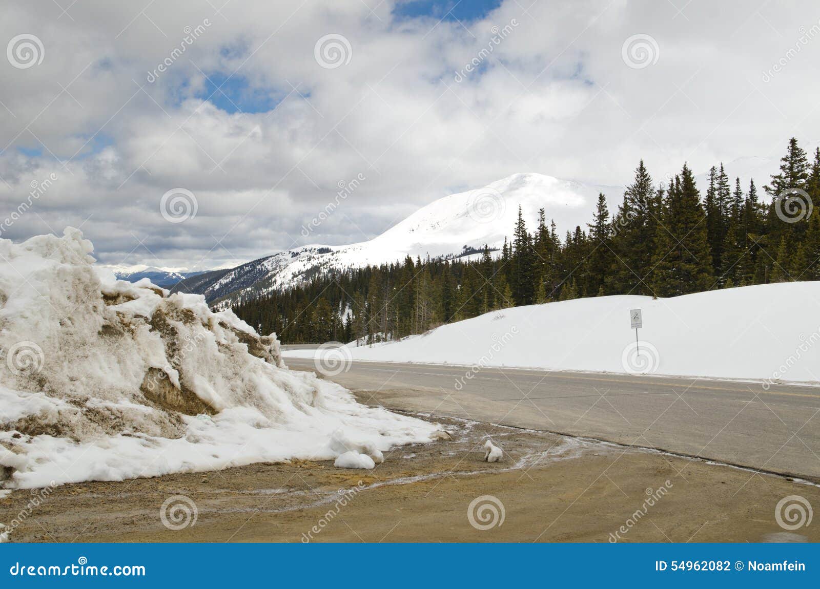 hoosier pass - snowy condition road in colorado