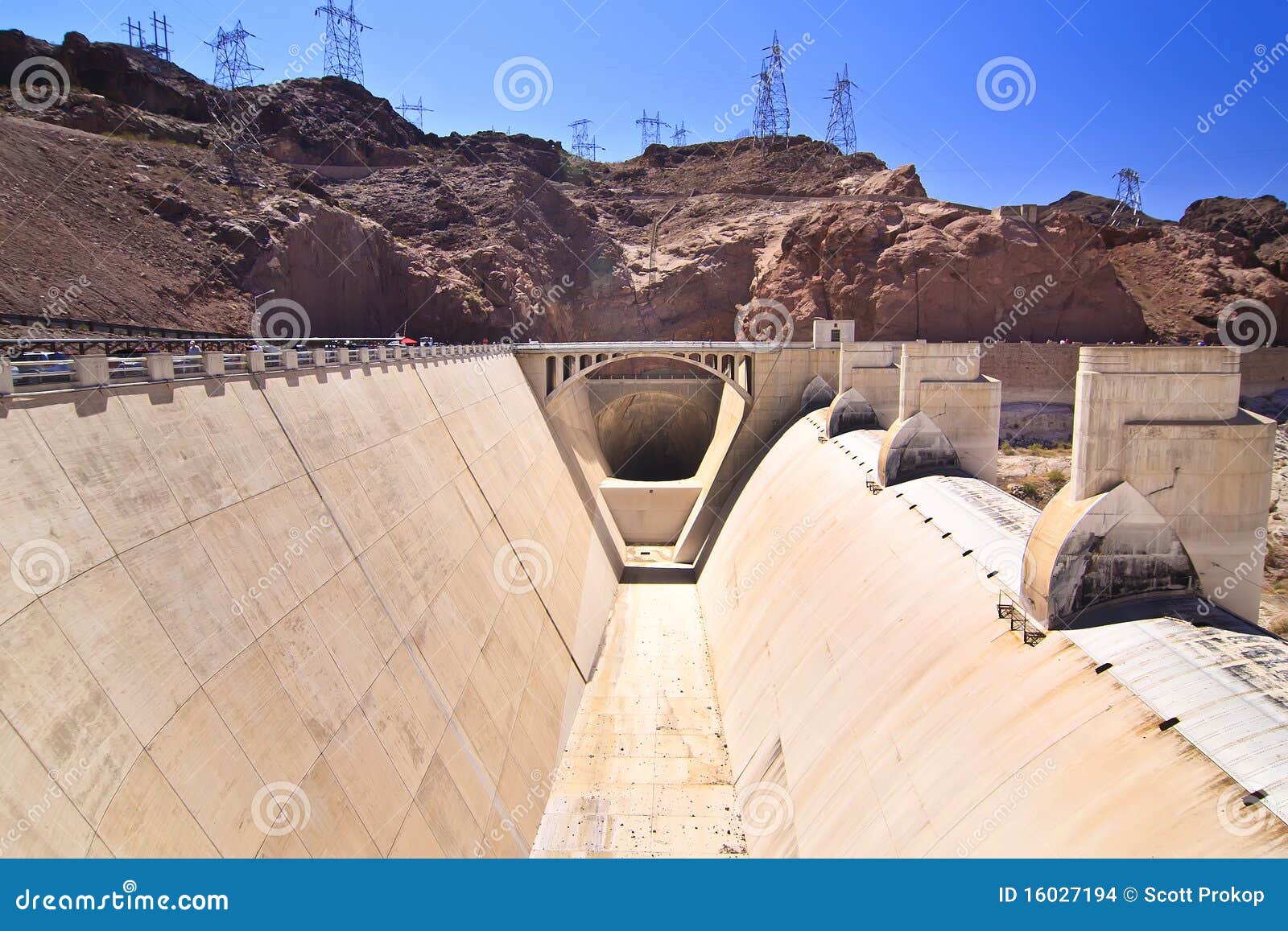 Hoover Dam Spillway stock photo. Image of river, hole 16027194