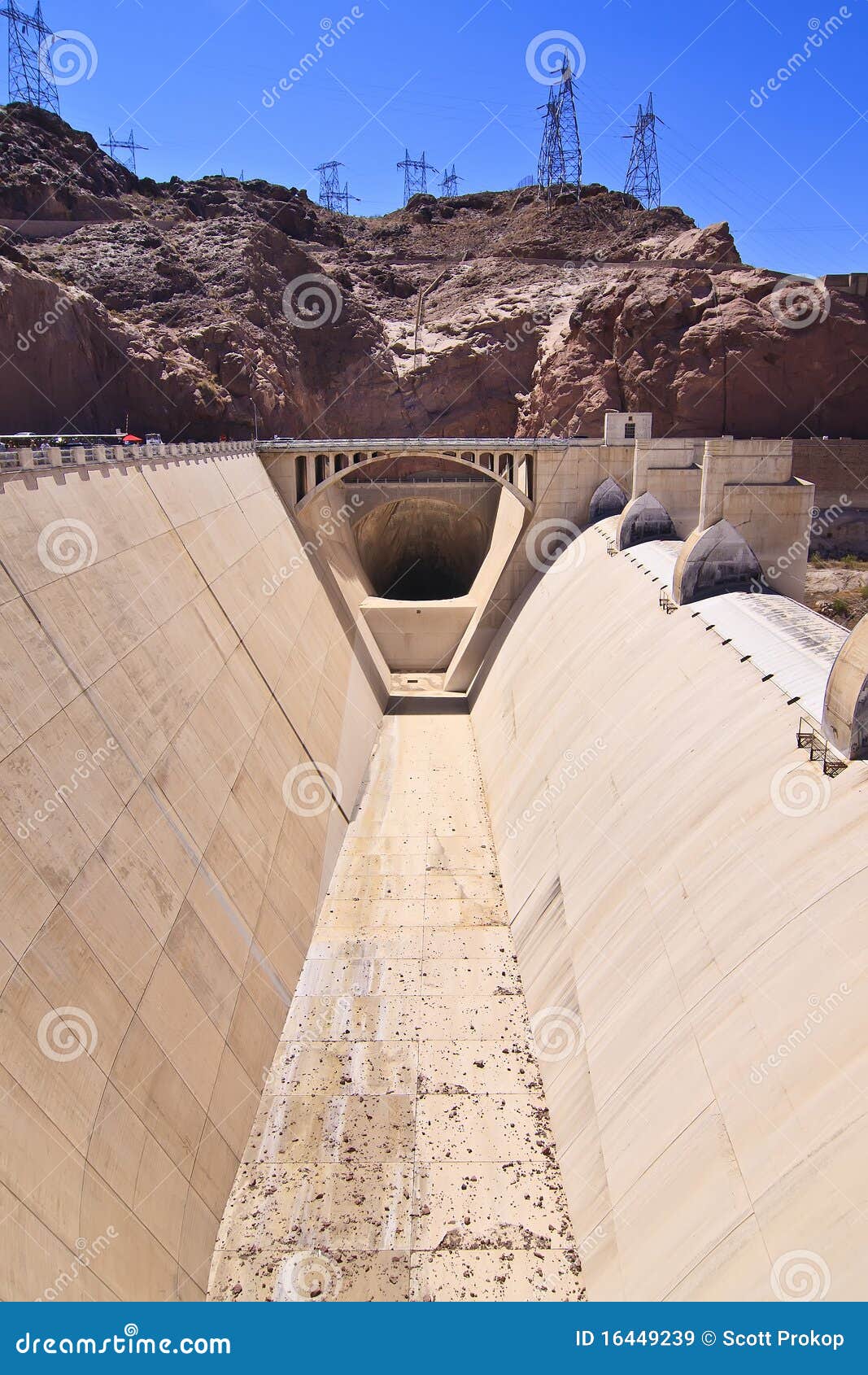 Hoover Dam Spillway stock image. Image of drain, transmission 16449239