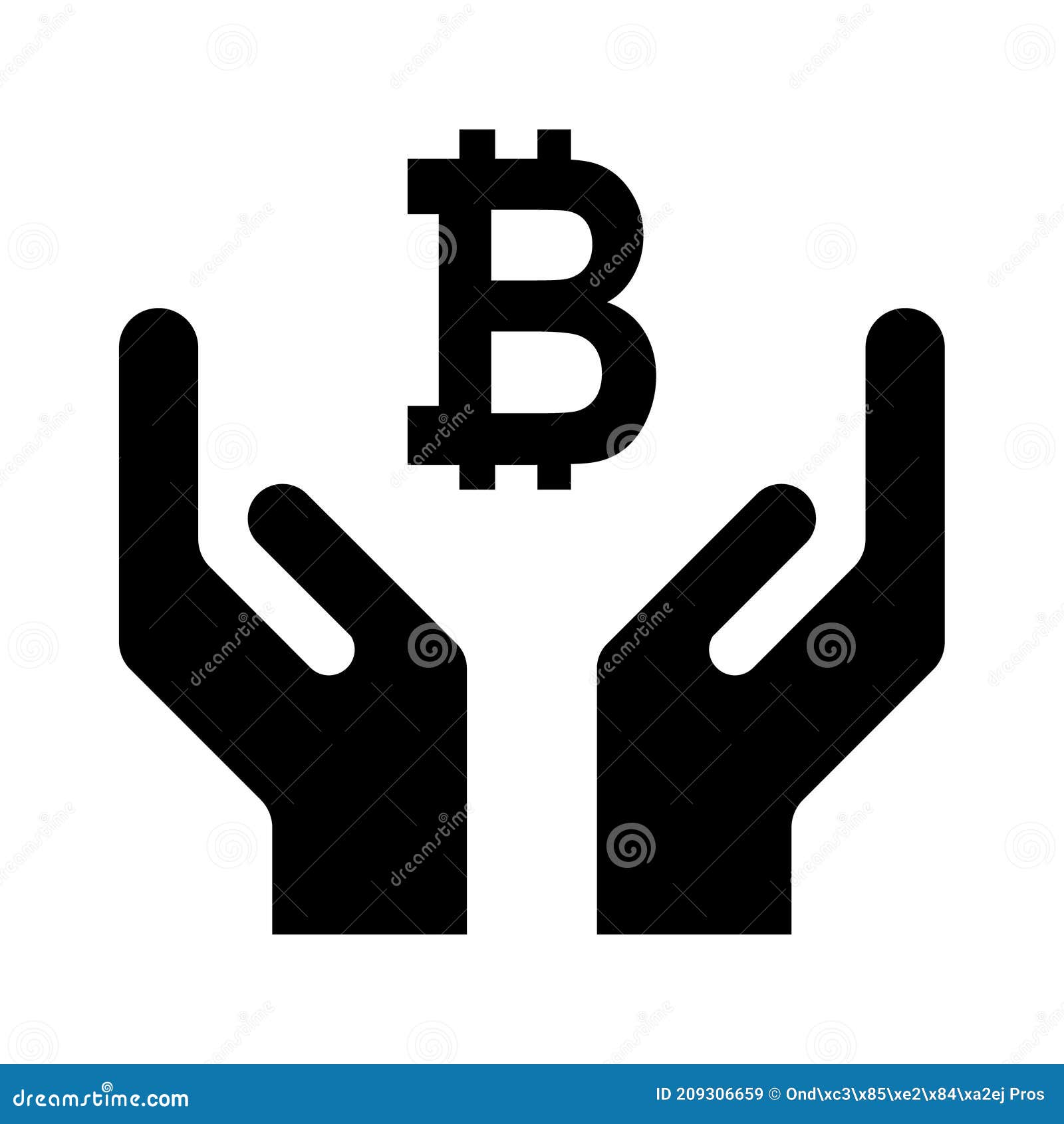 Hope Icon, Human Hand with Bitcoin Symbol, Help and Protection Graphic  Design, Support Vector Illustration Stock Vector - Illustration of help,  defense: 209306659