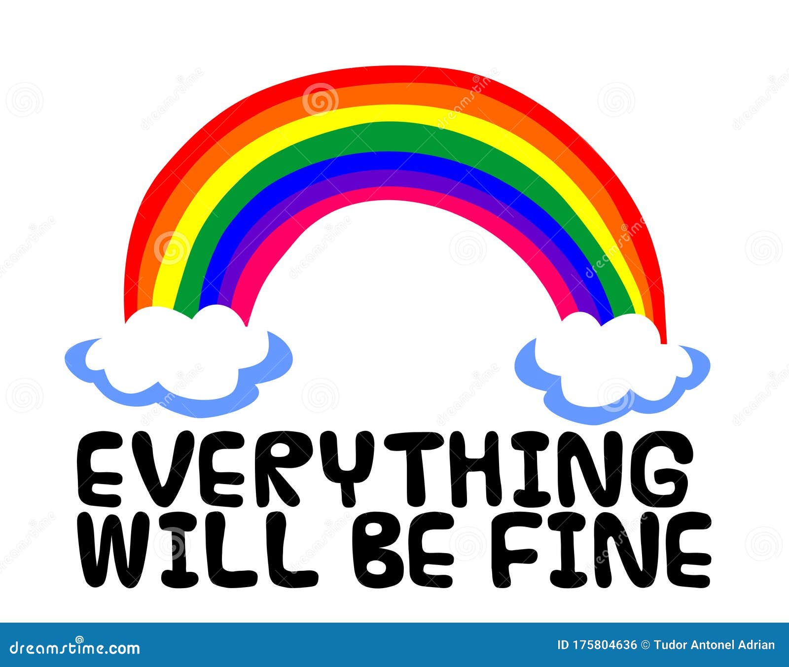 Hope rainbow symbol stock illustration. Illustration of ...