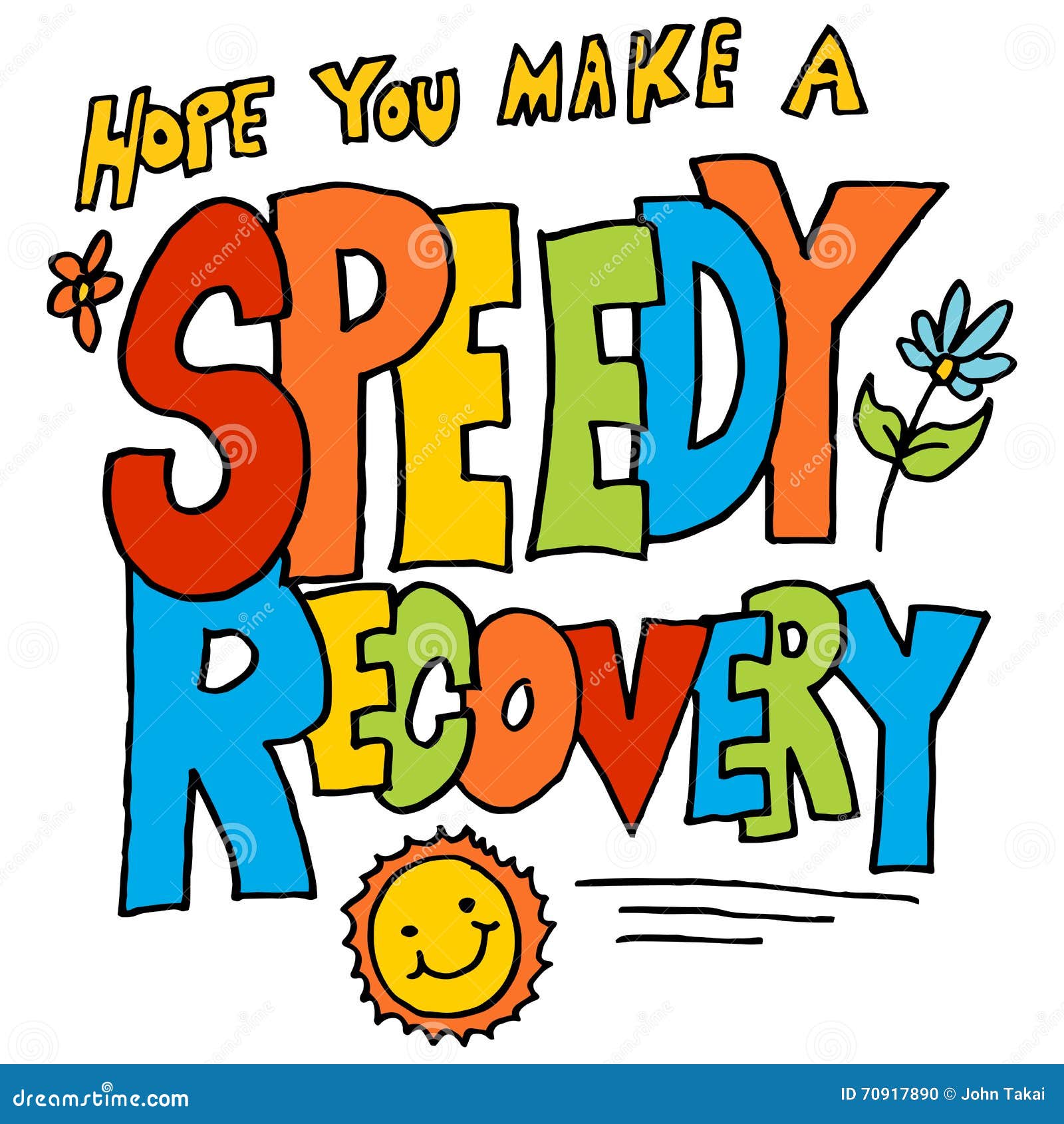 hope you make a speedy recovery message