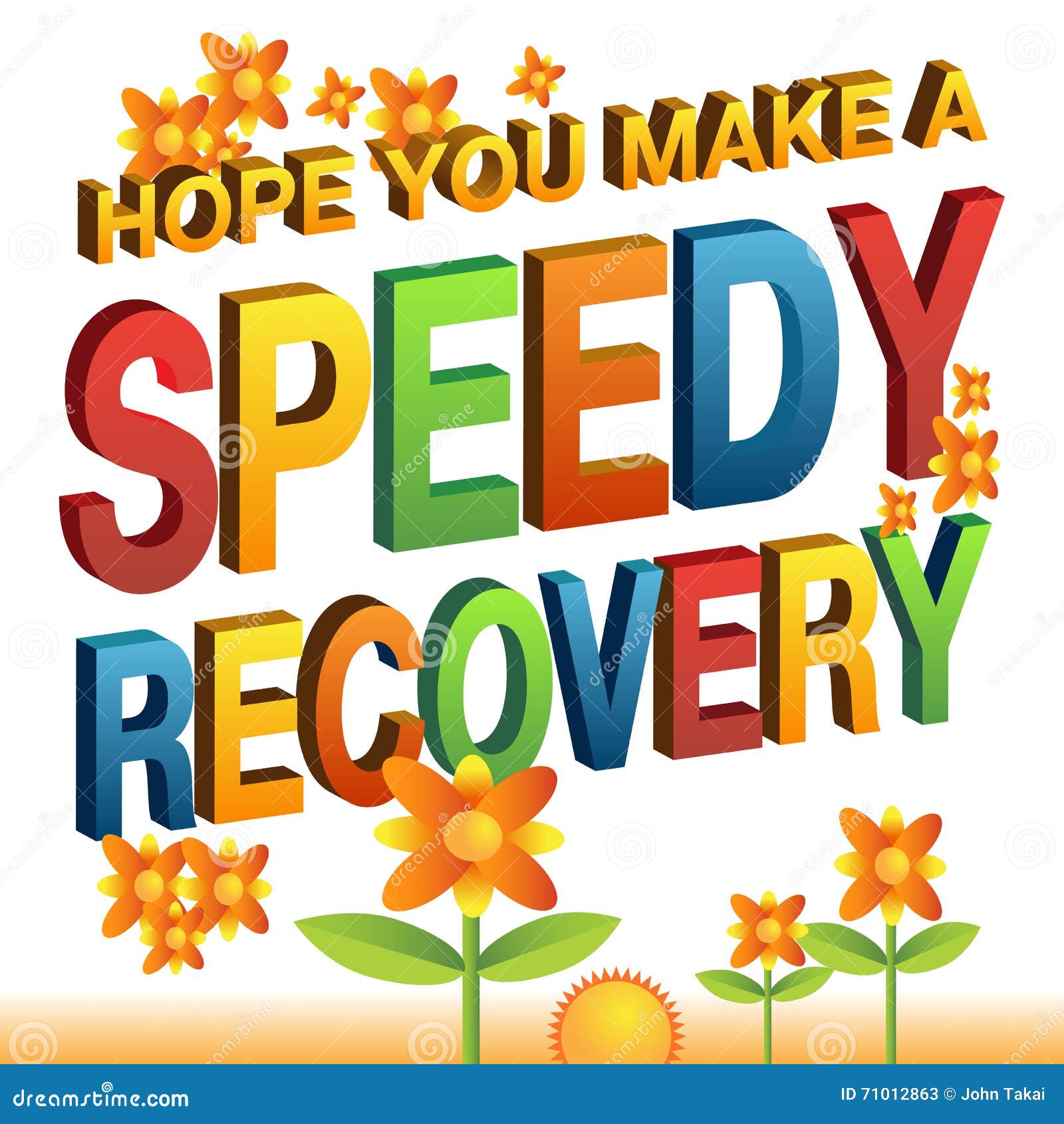 Hope You Make A Speedy Recovery Message Stock Vector - Image: 71012863