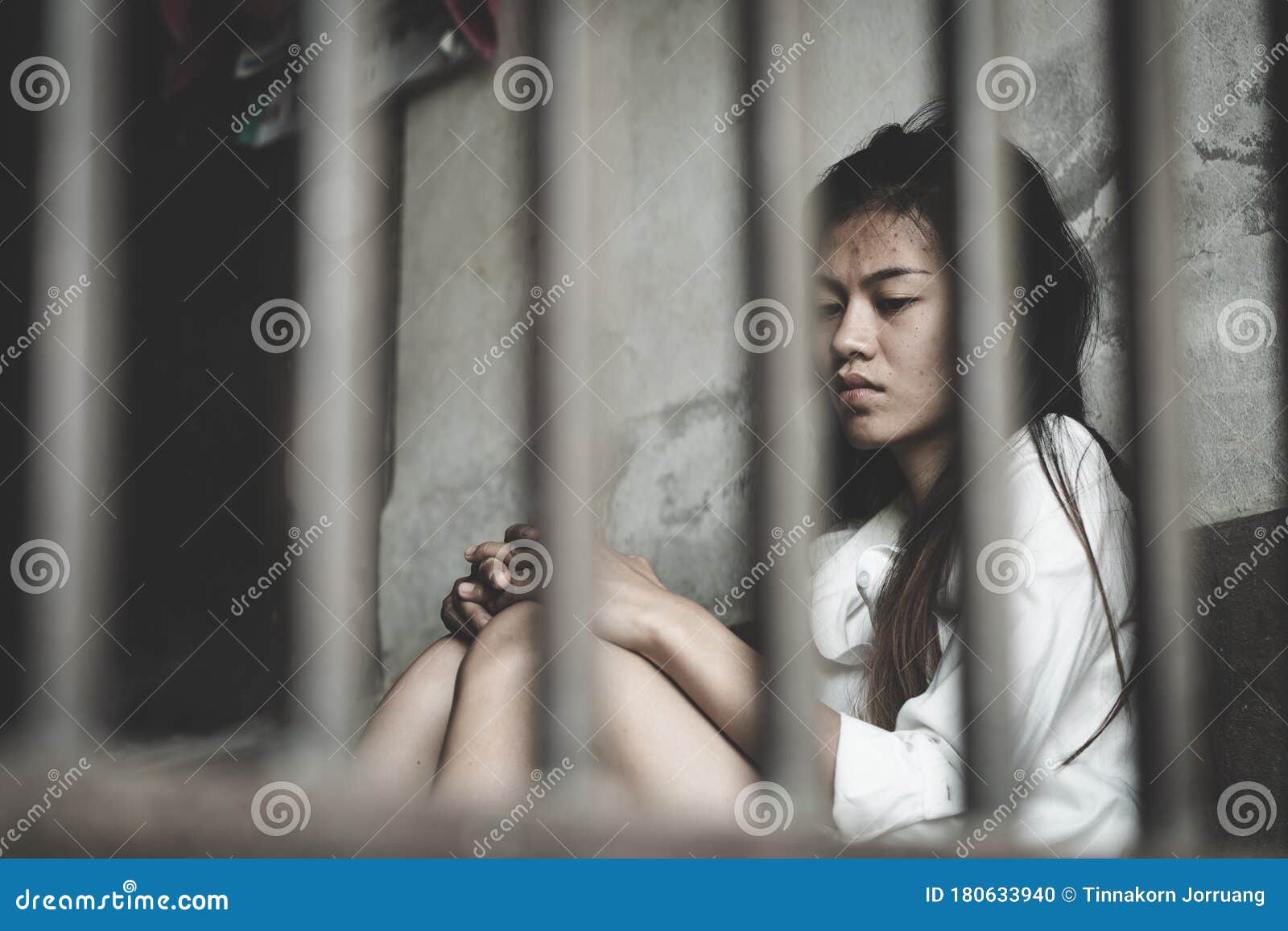 Cute Teen Slave - The Hopeless Slave Girl is in a Cell. Women Violence and Abused Concept,  Imprisonment, Female Prisoner, Human Trafficking Concept Stock Photo -  Image of adult, guilt: 180633940