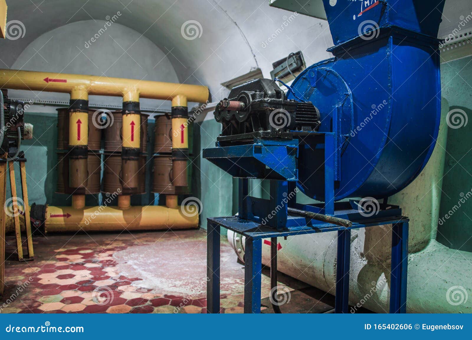 Hopper ventilation motor stock photo. Image of pipe 165402606