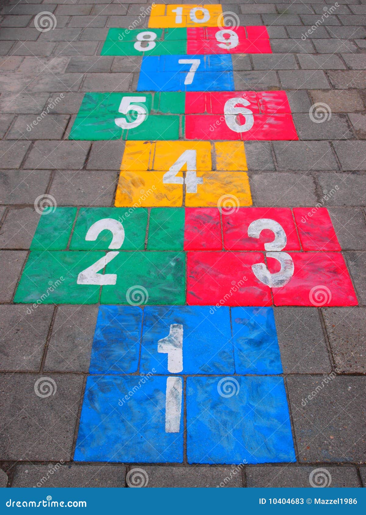 Hopscotch stock image. Image of play, pavement, scotch 10404683