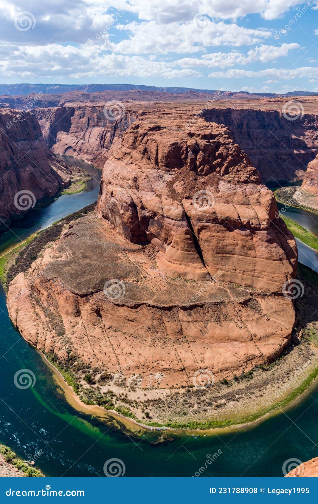 Horseshoe Bend Overlook in Page, Arizona Stock Photo Image of trails