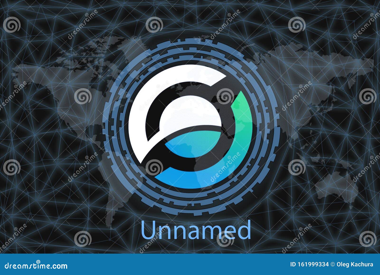 Horizon HZ Abstract Cryptocurrency. with a Dark Background and a World Map  Stock Photo - Image of fintech, block: 161999334