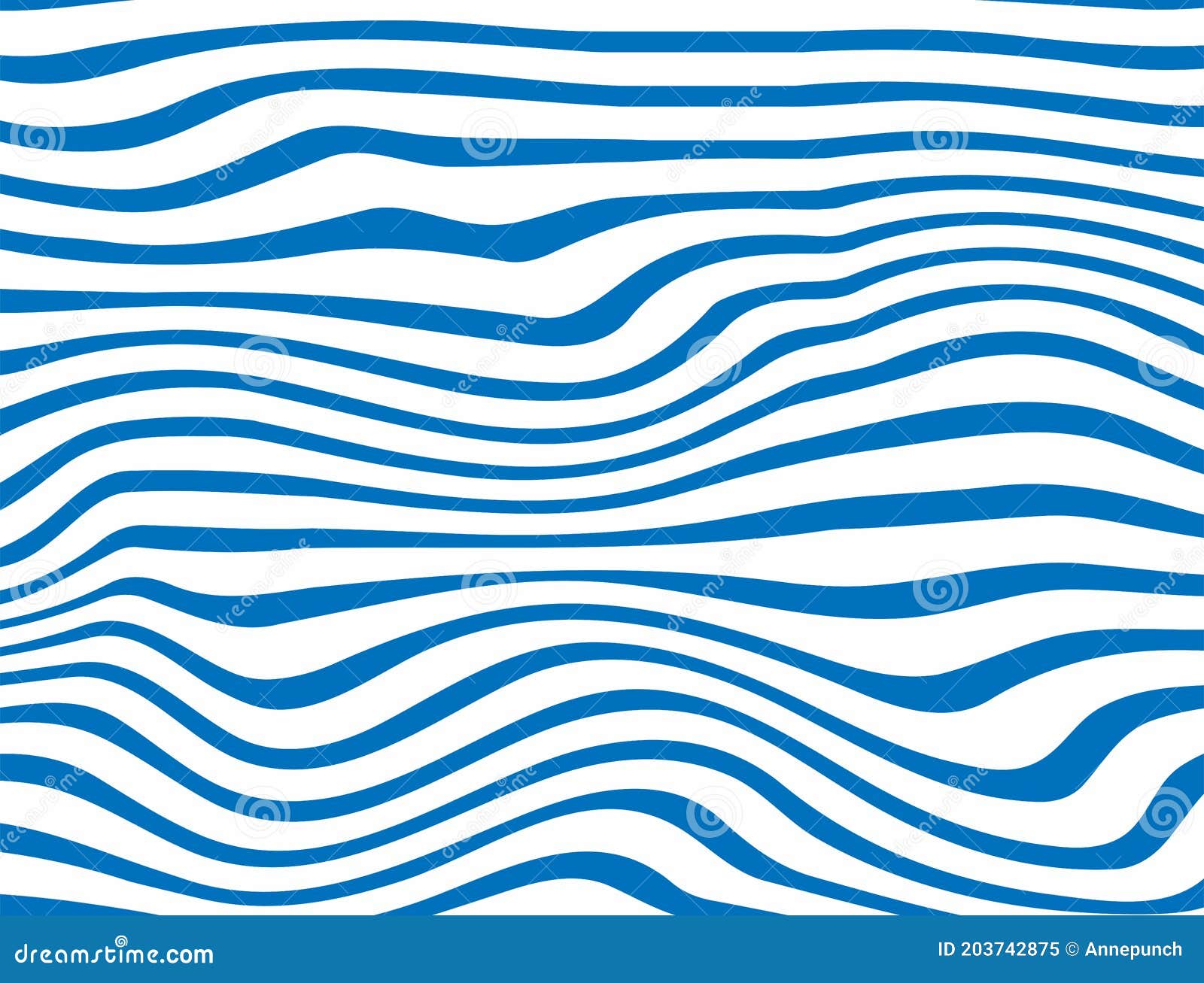 Horizontal Background with Curved Stripes. Simple Template Stock Vector Illustration of