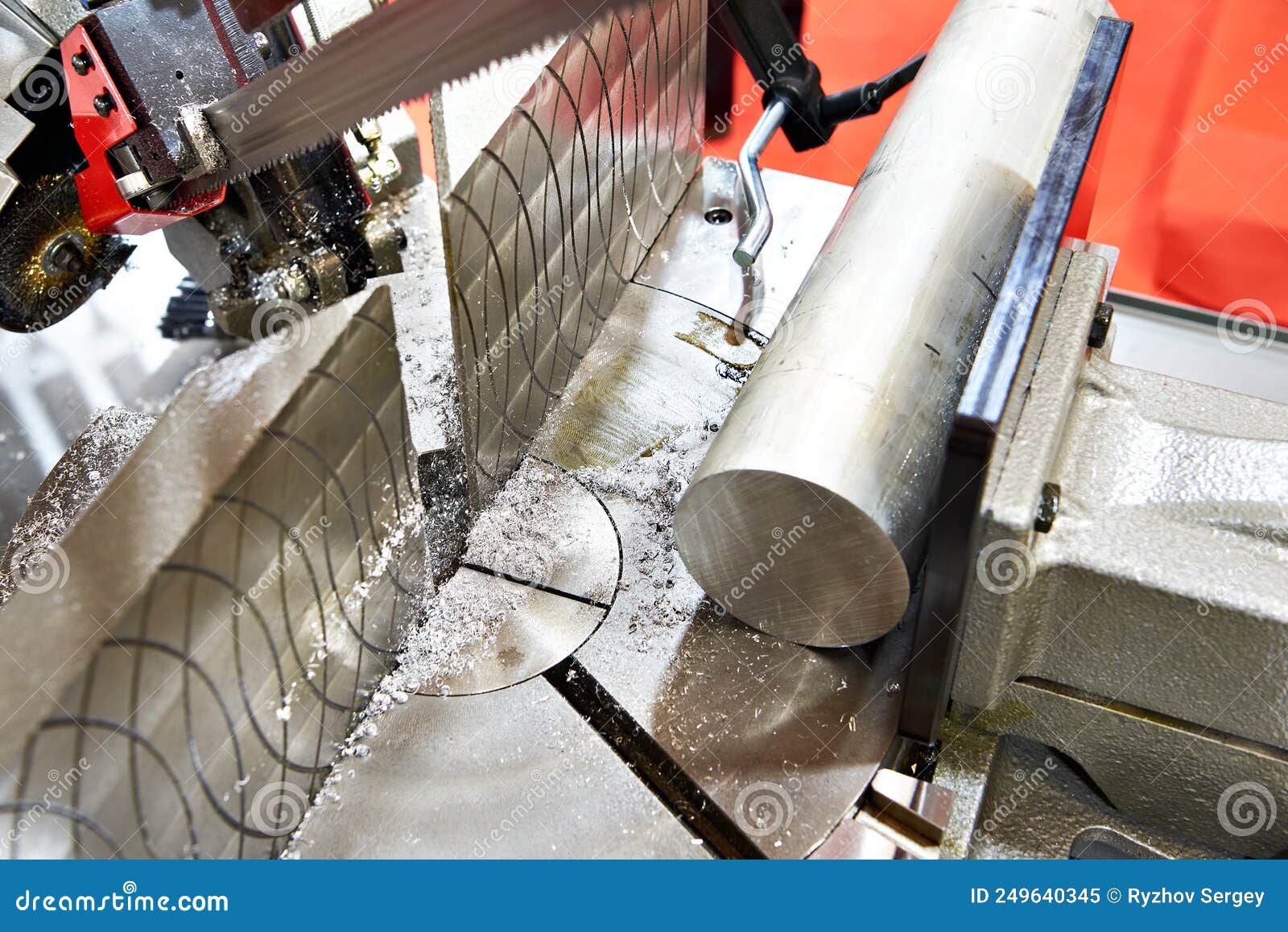Horizontal bandsaw stock image. Image of device, business 249640345